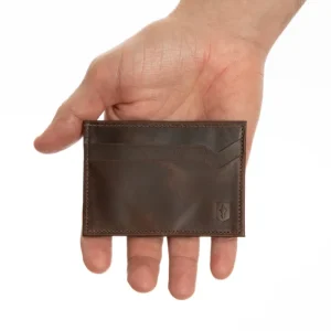 Porta Cartão Couro Café